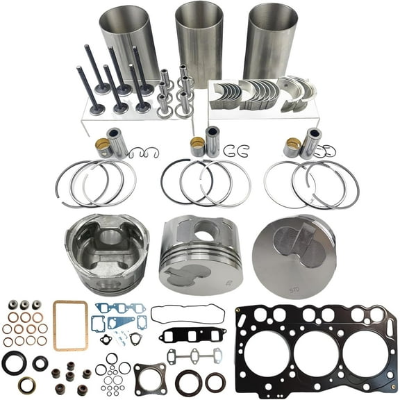 3TNE68 Engine Overhaul Rebuild Kit For Yanmar 3TNE68 3D68E 3TNE68C Engine For Komatsu Engine PC12R-8 PC15R-8 PC15MR-1 Excavator For John Deere 2500 Mover Tractor 129265-22601 12926522601