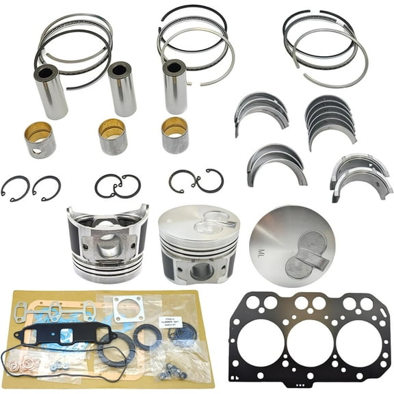 3TNE74 Engine Overhaul Rebuild Kit (No cylinder liner and valve) For Yanmar 3TNE74 Engine AF17 AF18 AF170 Tractor EE-65/70Z GC221 GC322 CA230 Combine For John Deere 119623-22080 11962322080