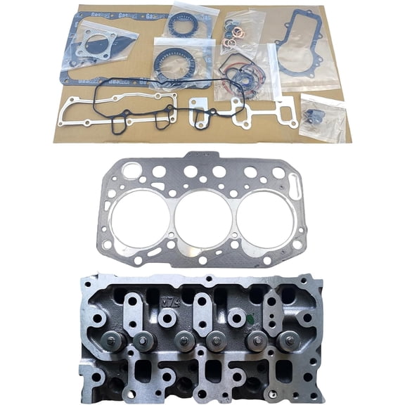 3TNM74 Cylinder Head + 1 Set Full Gasket Kit For Yanmar 3TNM74F 3TNM74F-SAKV Engine Mini Excavator Generator SCT1 SA221 Tractor For John Deere Engine