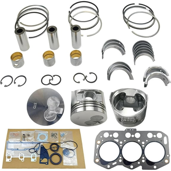 3TNV76 Engine Overhaul Rebuild Kit (No cylinder liner and valve) For Yanmar 3TNV76 3D76E Engine For John Deere 1435 X950R X495 Tractor For Caterpillar 301.7D 301.7DCR Engine 119717-22080