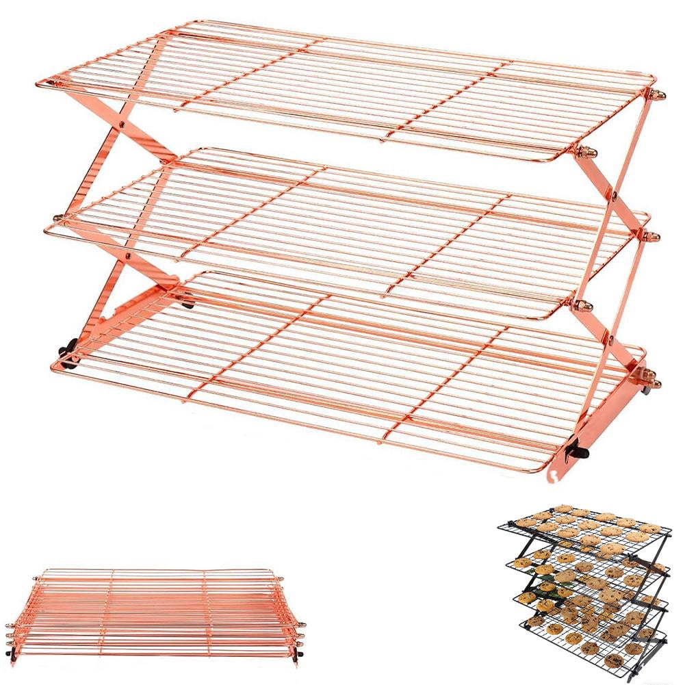 3Tier Cooling Rack for Cooking and Baking, Non-Stick Baking Tools Space ...