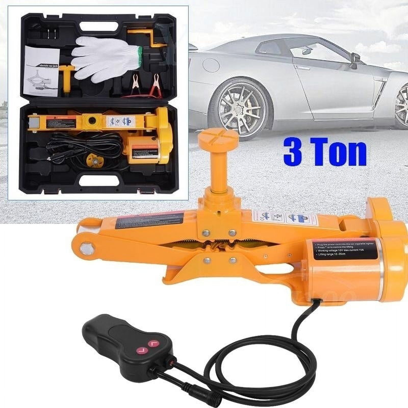 Delaman 3T 12V DC Electric Car Jack, Compact Lifting Equipment for SUV and Van