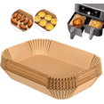 thumbnail image 1 of Air Fryer Liners Disposable, Air Fryer Parchment Paper Liners 125PCS Rectangle, 8.6" X 5.5" for Ninja DZ201,Ninja Foodi Dual Air Fryer Accessories Baking Paper, 1 of 5