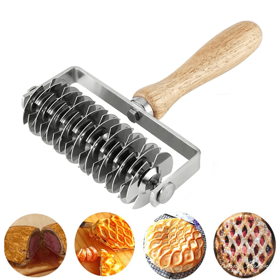 3U Lattice Pastry Cutter Roller Pie Pastry Lattice Roller Cutter Tool