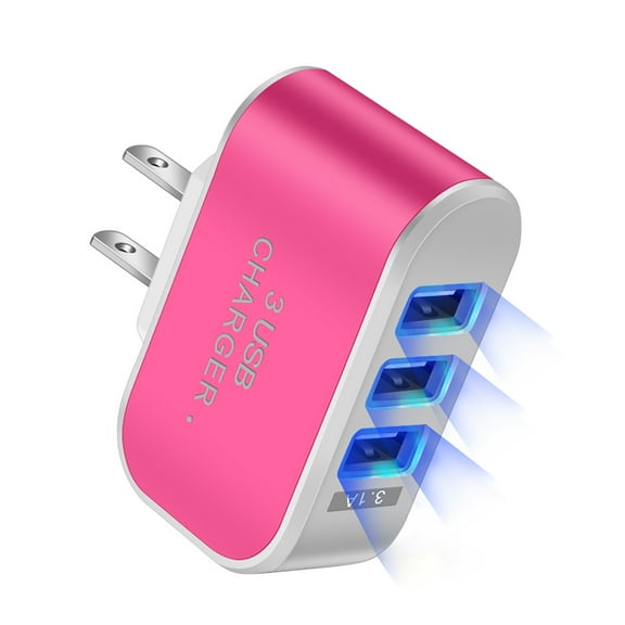 3Usb Candy Charger LED Luminous Mobile Phone Charging Head Intelligent Multi Port USB Charger Travel Charging/US