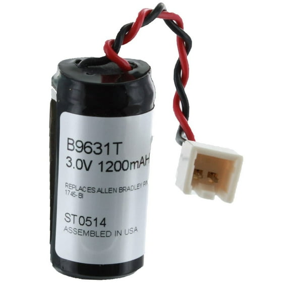 3V 1200mAh PLC Backup Battery Compatible with Allen Bradley 1745-B1 SLC-100