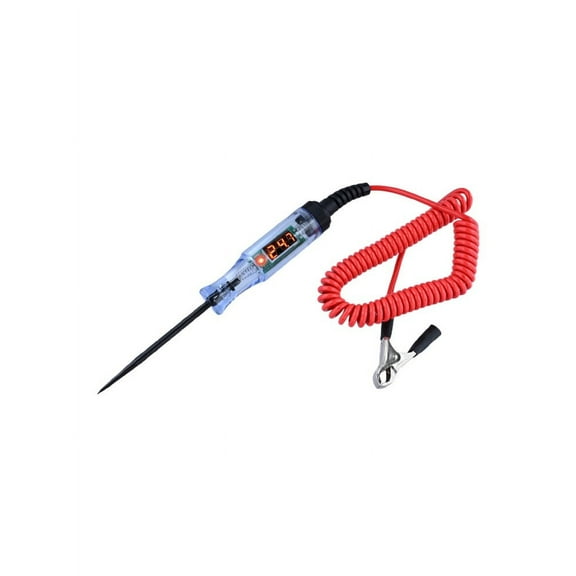 3V To 48V Car Digital Electric Voltage Circuit Tester Truck Light Test Digital Display Long Probe Pen Auto Diagnostic Tools