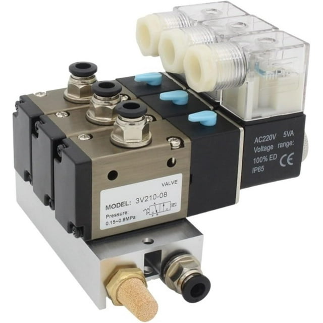 3V210-08-NC Normally Closed Electromagnetic Solenoid Valve Block with