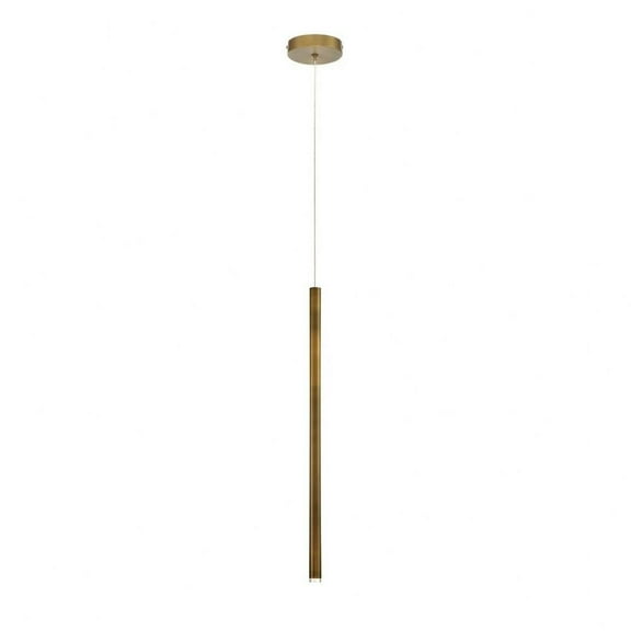 3W 1 Led Medium Pendant 1 inches Wide By 24 inches High-Antique Brass Gold Finish Bailey Street Home 79-Bel-2772865