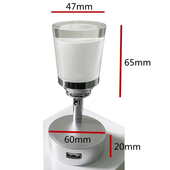 3W 2A LED Swivel Sofa Bedside Reading Light RV Camper Wall Desk Book Lamp Warm