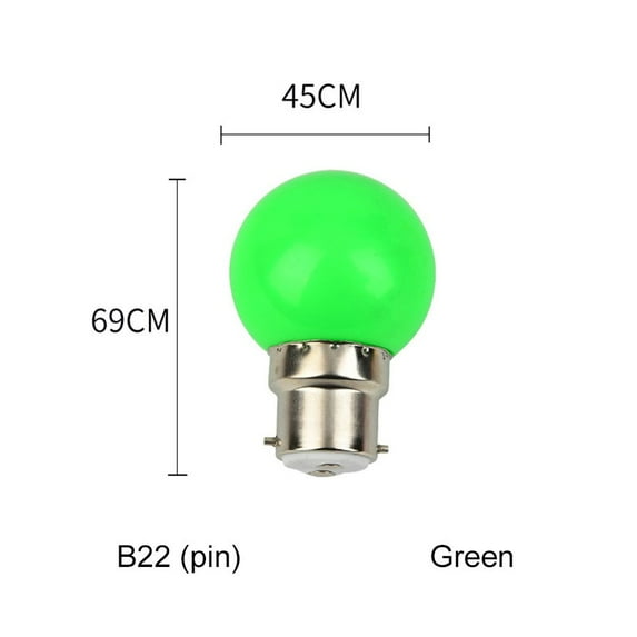 3W Flashlight SMD 2835 Lamparas Colorful Light G45 Lamp E27 B22 LED Bulb GREEN B22