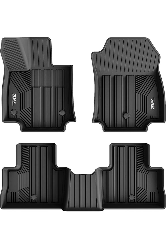 Floor Liners for 2019-2023 Toyota RAV4 (NO Hybrid or Prime), All Weather Custom Fit TPE Floor Mats Set, 1st and 2nd Row, Black