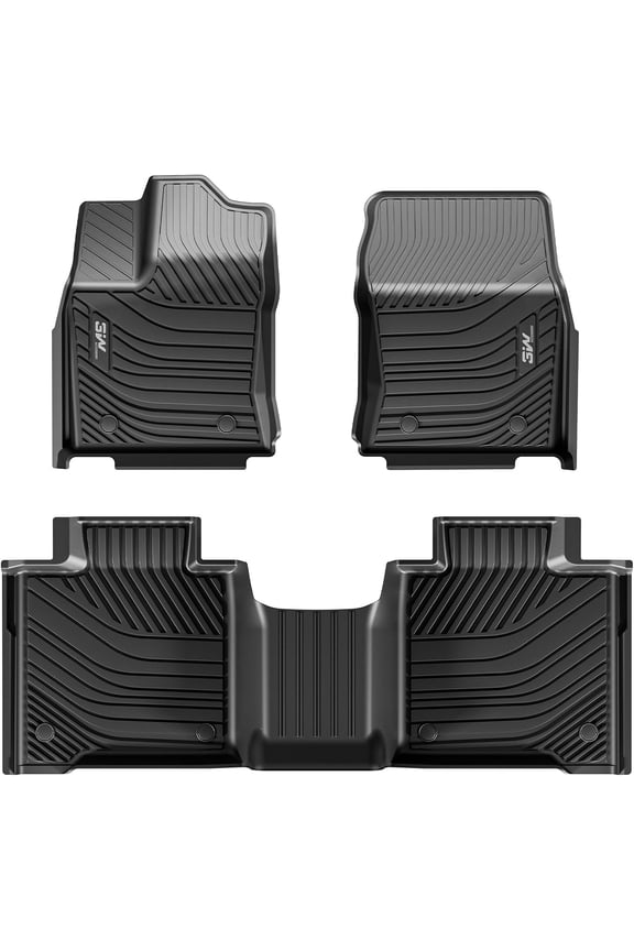 Floor Mats Compatible for 2022-2024 Toyota Tundra CrewMax Cab, Custom Fit All-Weather TPE Front & Rear Row Floor Liner Toyota Tundra CrewMax Cab