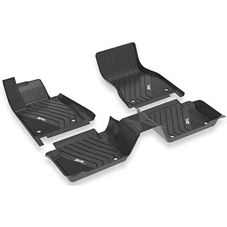 3W Floor Mats Compatible for BMW X2 2018 2023 Custom Fit TPE All Weather 1st 2nd Row Full Set Car Mats Black Size 30 x 22 x 5