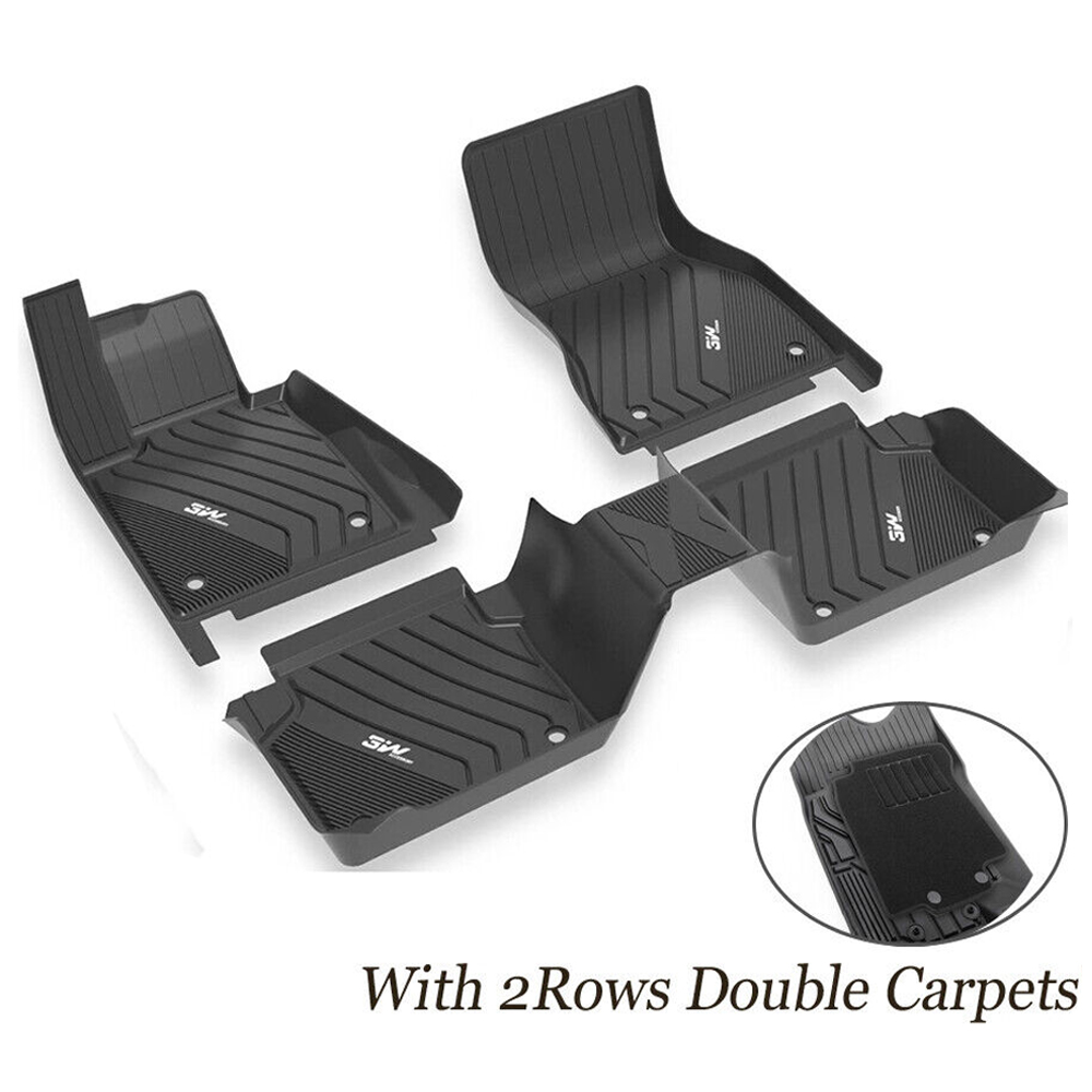 3W Floor Mats + Double Carpets for BMW X5 2019 2020 2021 2022 2023