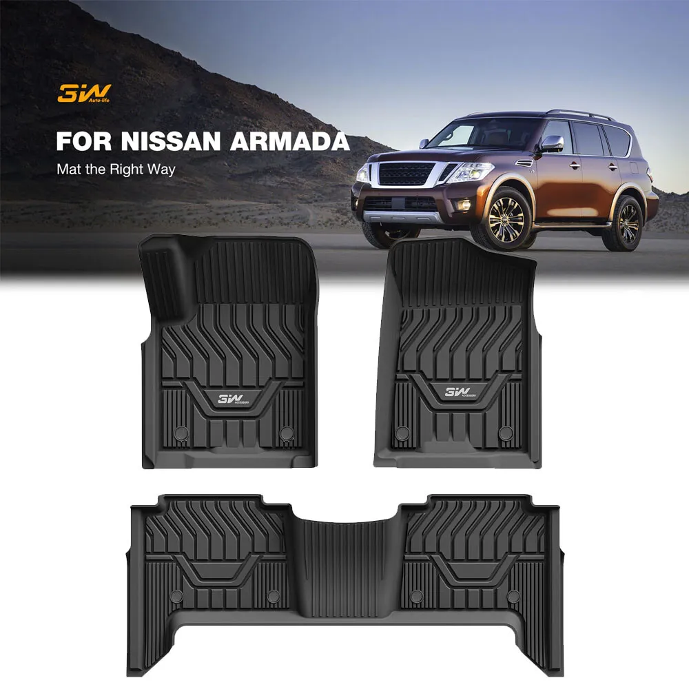 3W Floor Mats Fit for Nissan Armada 2017 2018 / Infiniti QX80 20142018