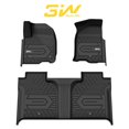 thumbnail image 2 of TPE Floor Mats For 1999-2006 Chevy Silverado / GMC Sierra Crew Cab - Black Heavy Duty Liners Full Set 2 of 6