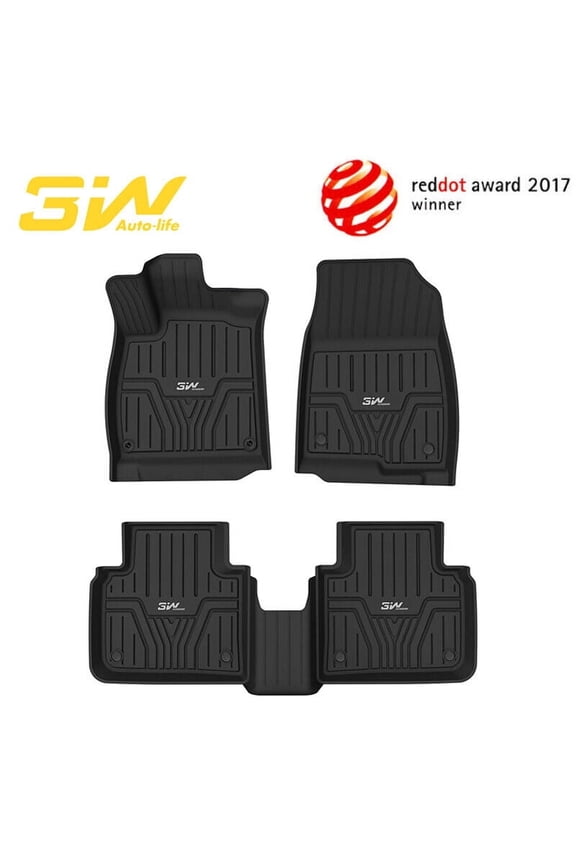 Floor Mats for Honda Accord 2018-2022 Hatchback Coupe Sedan(Include Hybrid Model)- Heavy Duty Custom Fit Harmless TPE Car Floor Carpet Liner All Weather TPE Car Liners,1st and 2nd Row Set, Black
