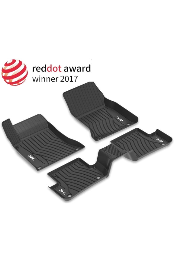 Floor Mats for Mercedes Benz CLA Class (2020-2023) / GLA (2021-2023) TPE 1st & 2nd Rows,TPE All Weather Protection Floor Mats, Floor Liners Front & Rear Complete Set