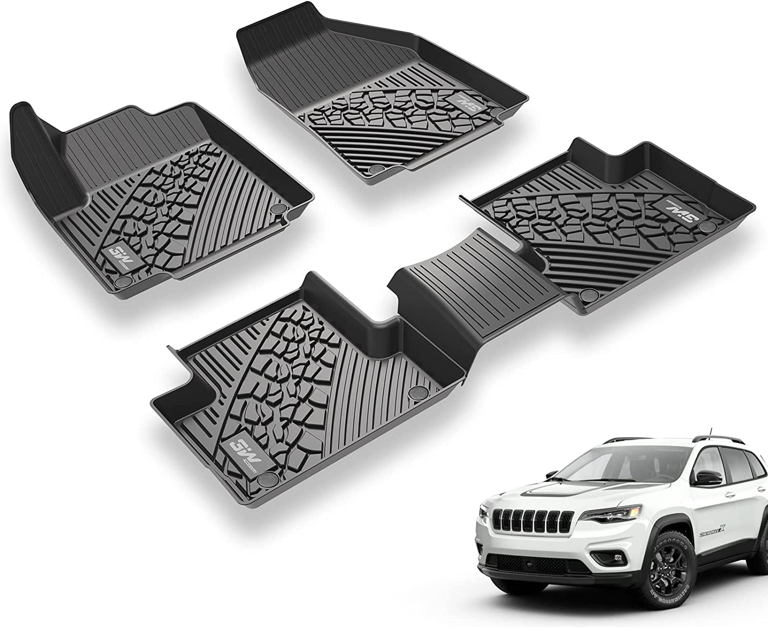 3W Floor Mats for 2015-2023 Jeep Cherokee(Don't Fit Grand CHEROKEE ...