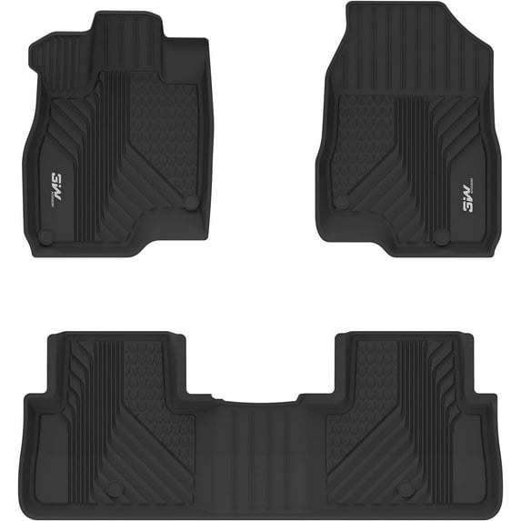 3W Floor Mats for Acura RDX 2019-2023 TPE All Weather Custom Fit Floor Liner for Acura RDX 1st and 2nd Row Full Set Car Liners Black