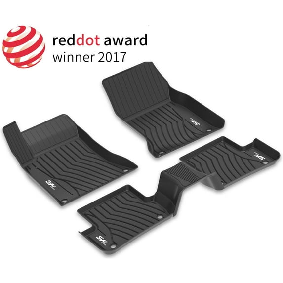 3W Floor Mats for Benz GLS 2016-2019 TPE All Weather Custom Fit Floor Liner for Benz GLS 1st and 2nd Row Full Set Car Mats Black