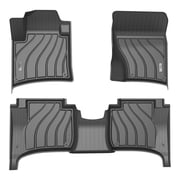 3W Floor Mats for Porsche Cayenne 2019-2023 TPE All Weather Custom Fit Floor Liner for Porsche Cayenne 1st and 2nd Row Full Set Car Mats Black