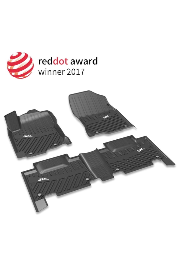 Floor Mats for Toyota RAV4 (2013-2018) - 1st & 2nd Row Seat Custom Fit Carpet Mats All Weather Toyota Floor Liner with Odorless TPE, Black