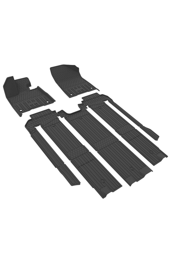 Floor Mats for Toyota Sienna 2021-2024 TPE All Weather Custom Fit Floor Liner for Toyota Sienna 1st, 2nd and 3rd Row 7 Seat Full Set Black