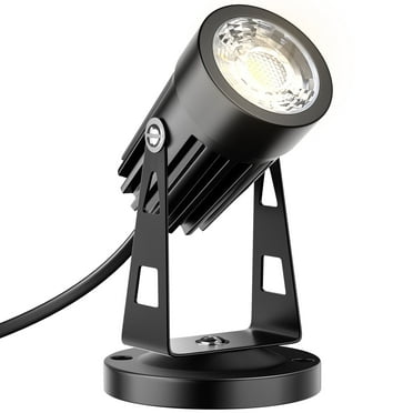 Taurisu Led Spot Lights Indoor for Multipurpose Accent Lighting,  3000k Warm White Floor Spotlight for Picture Plant Up Lighting, 5.9ft Cord and Foot Switch - Black