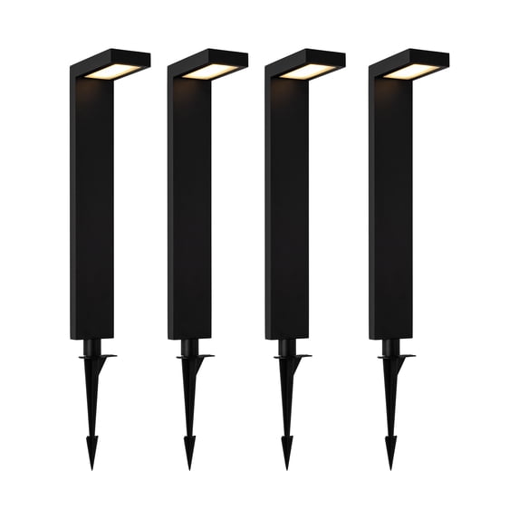 3W Low Voltage Black Aluminum LED Outdoor Landscape Path Lights (4-pack)