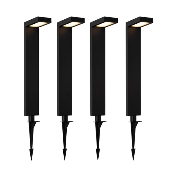 3W Low Voltage Black Aluminum LED Outdoor Landscape Path Lights (4-pack)