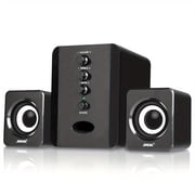 3W Mini Subwoofer Speaker with Independent Treble & Bass, 3-Inch Wired Bass Speaker, USB & 5V Powered for Tablets, PCs, and Phones