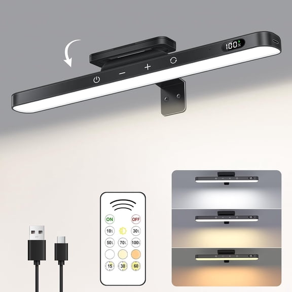 WILLED 3W Picture Lights for Wall, Rechargeable Battery Operated Light, Wireless Wall Light with Remote, Dimmable & Timer Art Lighting Paintings Wireless, Magnetic Gallery Black