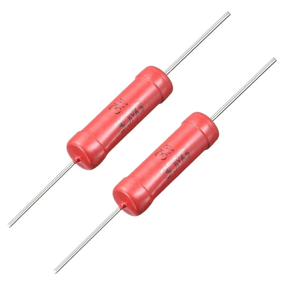 3W Power Rating 30M Ohm High Voltage Glass Glaze Film Resistors 2 Pcs