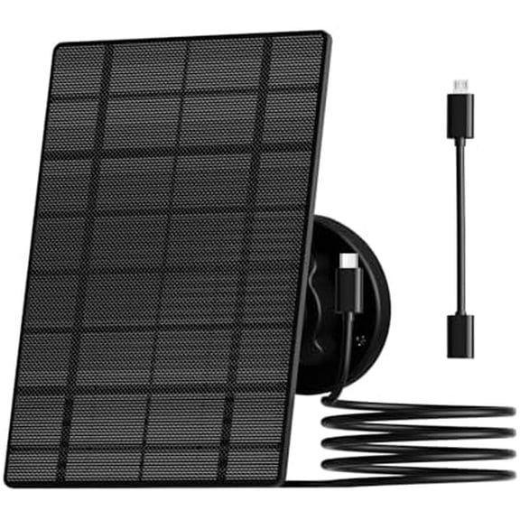 3W Solar Panel for Outdoor Camera Wireless Camera,X2/X1/F5, IP66 Waterproof Solar Panel with 10Ft Type C Charge Cable, Power Supply for Security Camera(Type C Port)