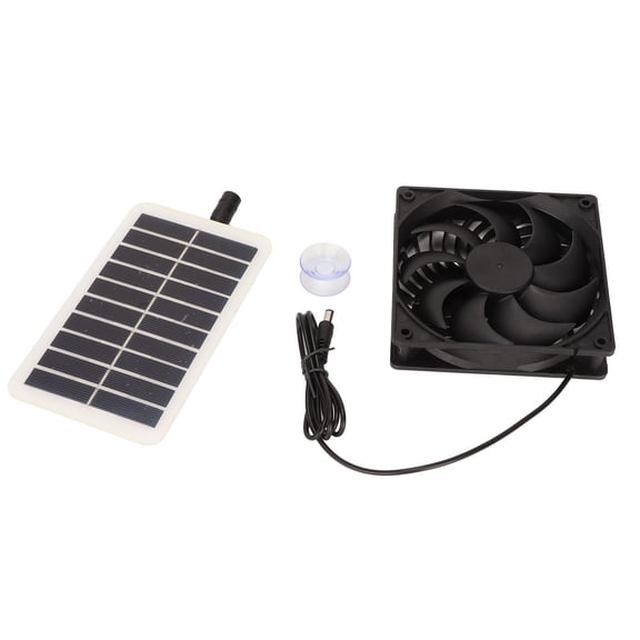 3W Solar Powered Exhaust Fan For Pet Houses RVs Greenhouses - Portable Odor Removal Ventilation