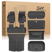 3W Tesla New Model Y Juniper Floor Mats and Cargo Liners, TPE Full Set Floor Liner for New Model Y 2025 2026, Cargo Mats and Seat Back Cover Protector, Car Mats