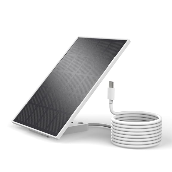 GSUNGUE 3W Solar Panel for Security Camera, IP65 Waterproof Outdoor Charger with 180° Integrated Stand, Continuous Power for All Wireless Cameras, 6.5ft Long Cable