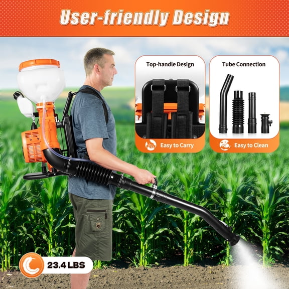 3WF-3 Backpack Sprayer And Duster, 14L Gas Powered Mist Blower For Agricultural Pesticide Spraying, Fertilizing And Dusting