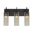 thumbnail image 1 of 3WG-JUNI10LT-BK-Besa Lighting-Juni 10 - Three Light Bath Vanity-Latte Bubble Glass Color, 1 of 2