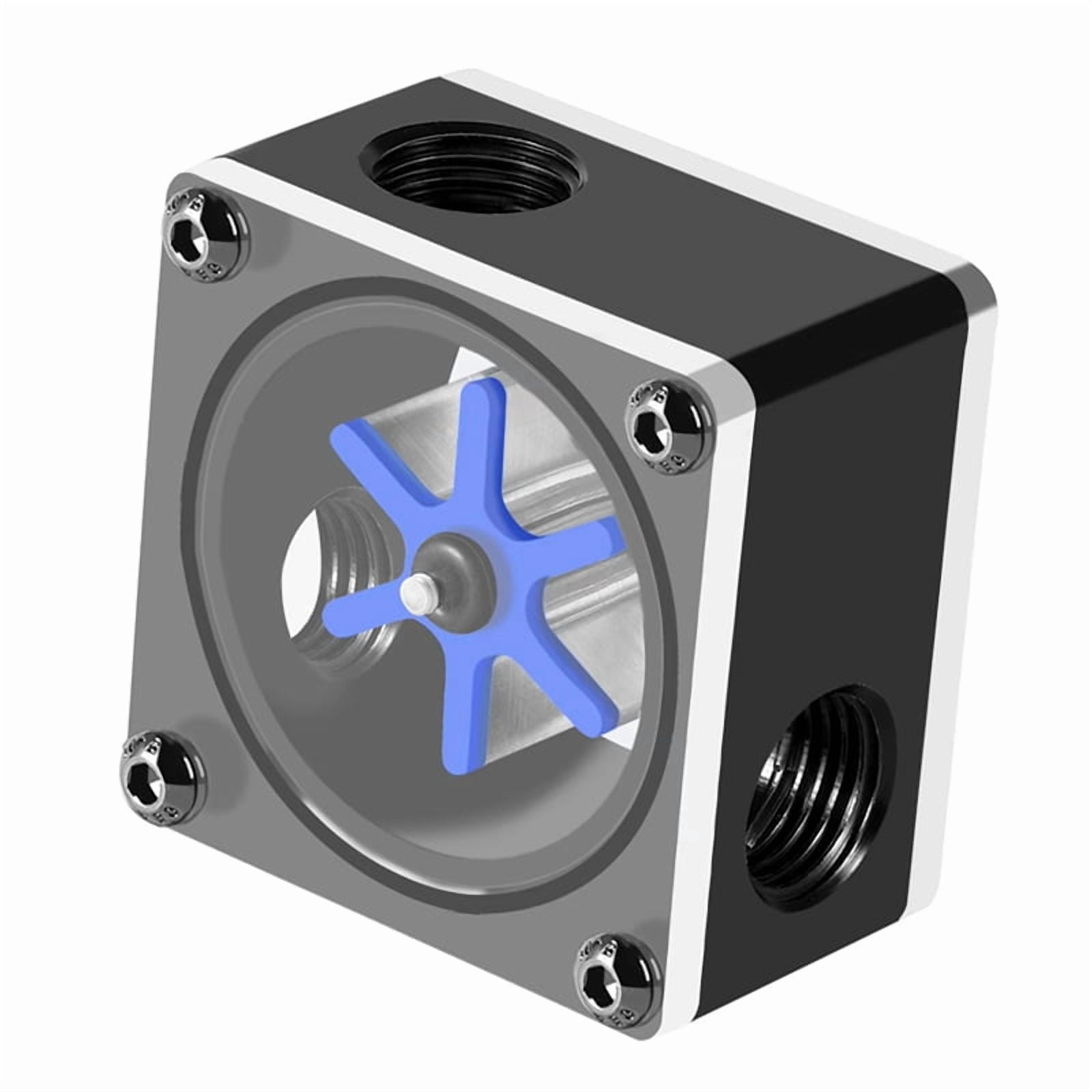 Computer Flow Meter 3Ways Water Cooling Flowmeter 6 Impeller Flow Meter Indicator G1/4 ...