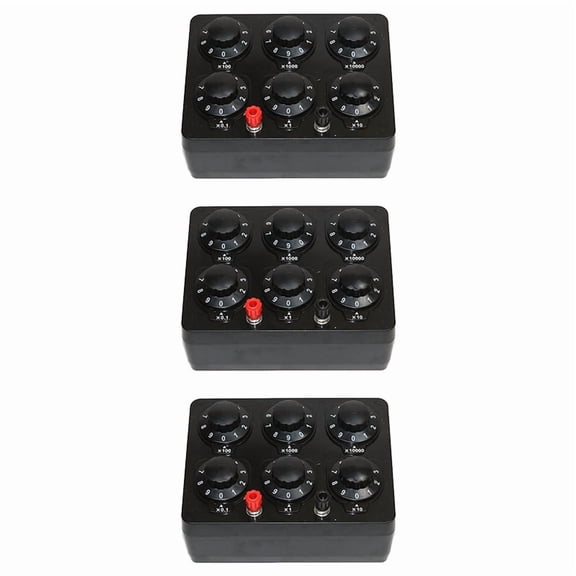 3X 0-99999.9 Ohm Simple Resistance Box Variable Decade Resistor Teaching Instrument Teaching Resistance Box