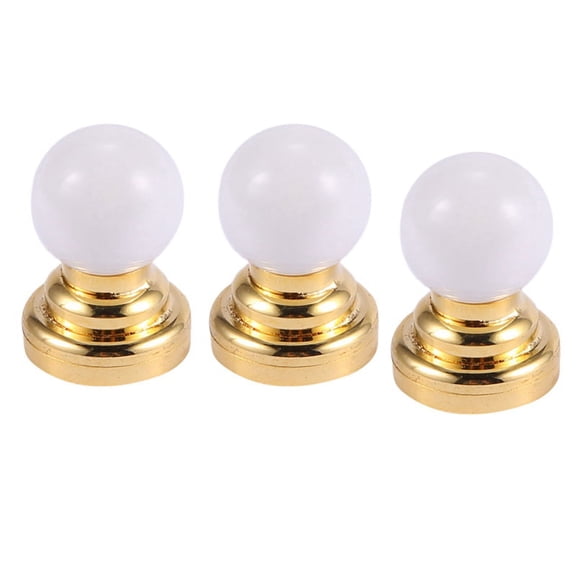 3X 1:12 Dolls House Miniature Globe White Ceiling LED Light Lighting Lamp with Battery