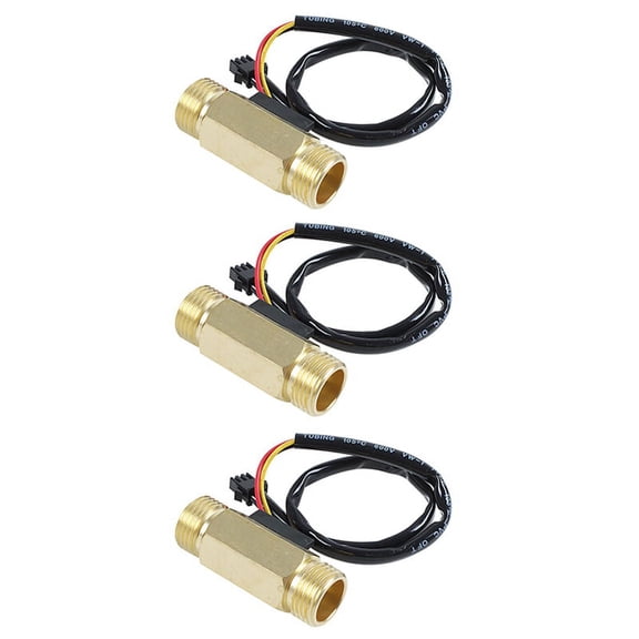3X 1/2PT Water Flow Sensor Switch Control Meter Flowmeter 1.5-30L/Min