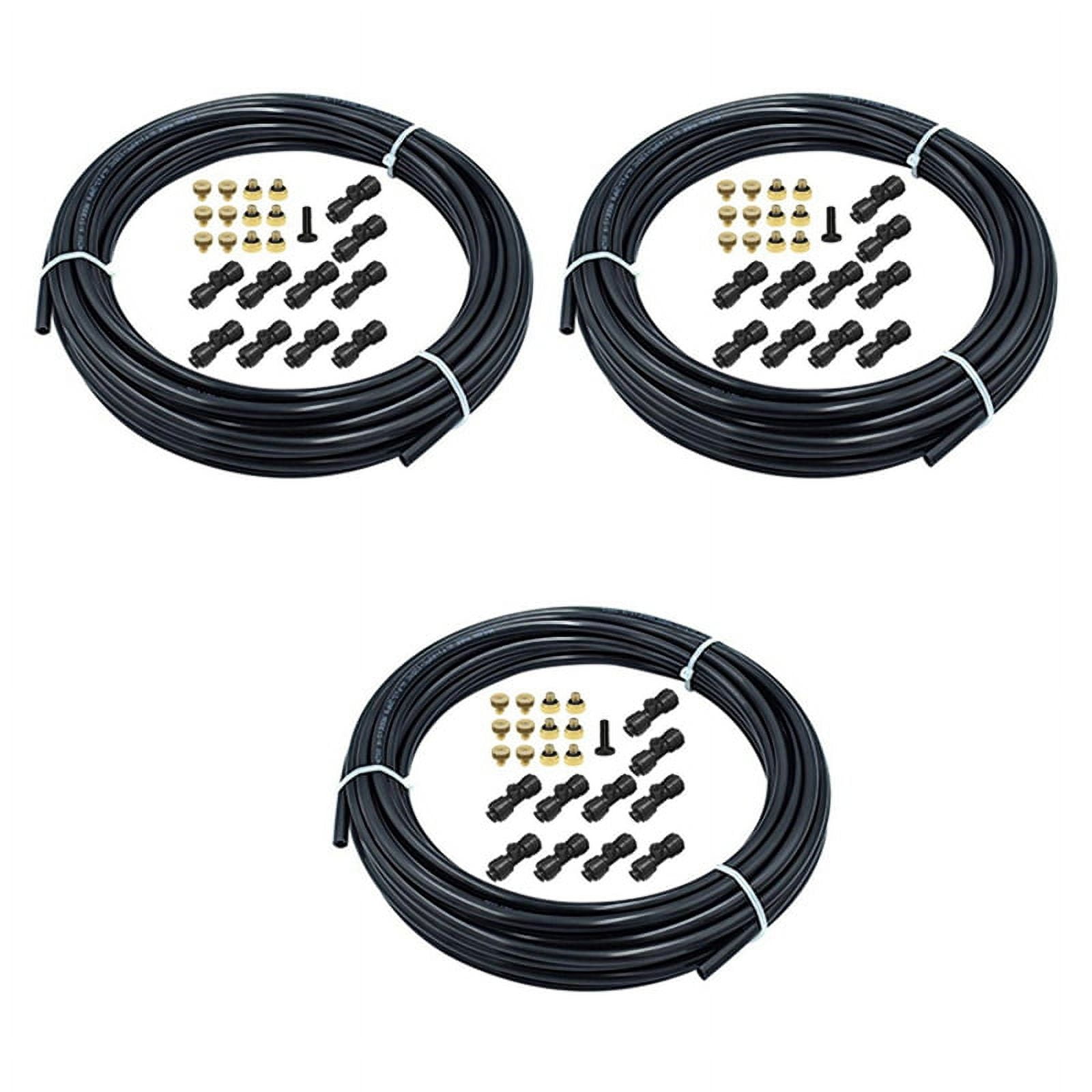 3X 1/4 Inch Lock Misting Nozzles Kit Fog Nozzles for Patio Misting