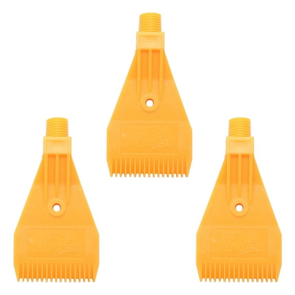 3X 1/4BSP Male Thread ABS Single Hole Air Blow Off Flat Jet Nozzle Yellow,3 x Flat Nozzle,yellow
