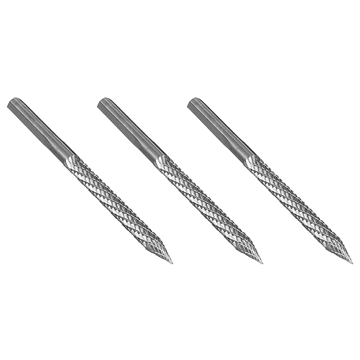 3X 1/4In 6Mm High Carbide Steel Burr Bits Tire Reamers Carbide Cutters