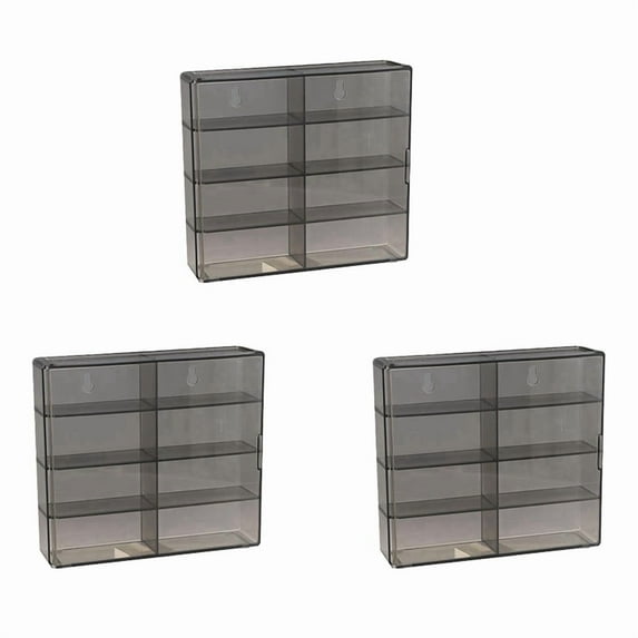 3X 1:64 for Hot Wheel Display Box Car Model Toy Cabinet Rack for Hotwheel Cars Diecast Storage Dustproof Display Box A