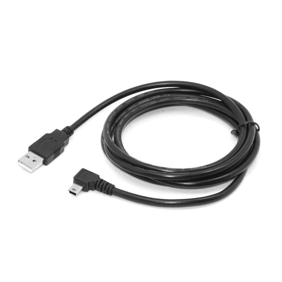 3X 1.8M Mini USB B Type 5Pin Male 90 Degree Left Angled to USB 2.0 Male Data Cable Black Color